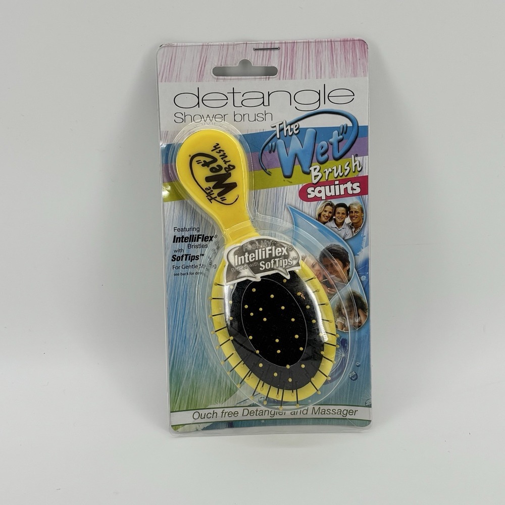 Wet Brush Original Detangler‎ Hair Brush Mini Yellow Travel Size Kids